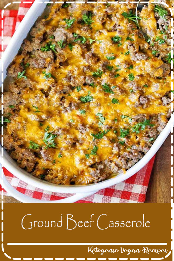 A very tasty ground beef casserole that is also healthy, keto and low carb. A super easy recipe, perfect for a weeknight dinner. Leftovers are great too!