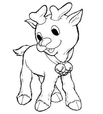 Rudolph Reindeer Coloring Pages 