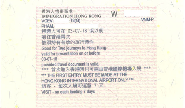 Xin visa Hong Kong nhanh và tỷ lệ đậu 99%