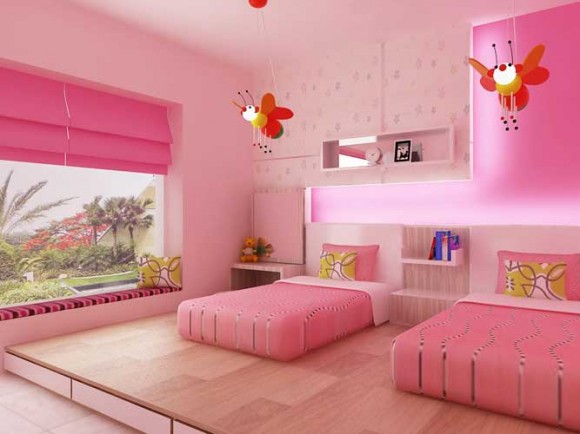 Interior Design  Decorating Ideas  Beautiful Twin  Girl 