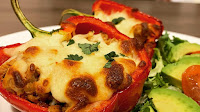 CHEESEY CHICKEN STUFFED PEPPERS