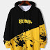 Men Contrast Color Splice Pocket Hoodie