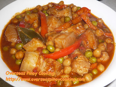 Pork Gisantes and Garbanzos Recipe