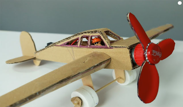 Recycle craft; kids toys made from cardboard