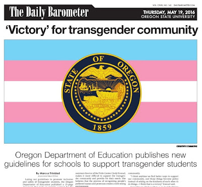 Transgender headline front page Barometer May 19, 2016