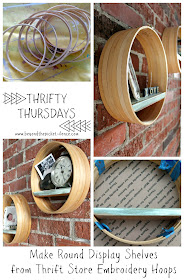 Upcycle Thrift Store Embroidery Hoops Into Boho Industrial Display Shelves