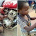 See Photos Of An 8-Year-Old Boy Who Owns A Motorcycle Repair Workshop In Uganda.