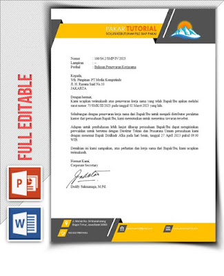Contoh Kop Surat dengan Microsoft Word