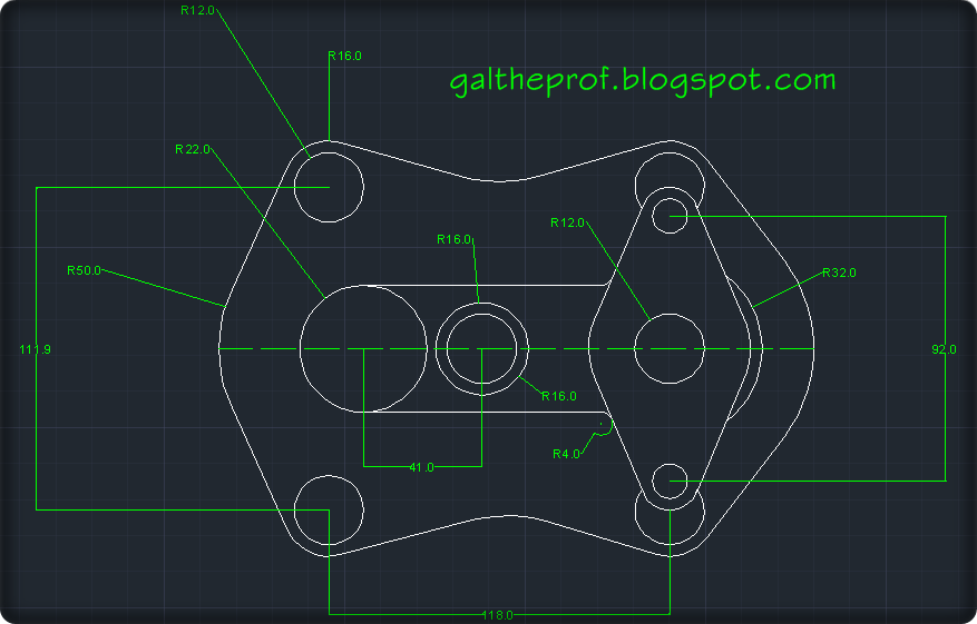 ♠Sharing With Me♠: Gambar Latihan AutoCAD 2 Dimensi level 