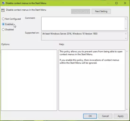 Cara Menonaktifkan Menu Konteks di Start Menu Windows 10-2