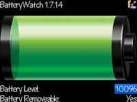 Aplikasi Blackberry battery watch