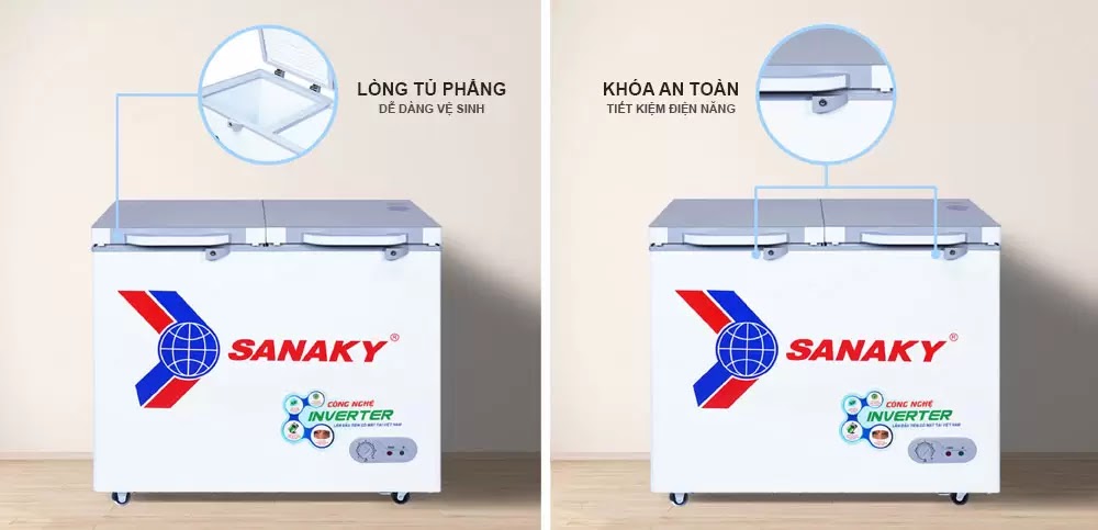 Tủ đông Sanaky Inverter VH-2599A4K 250 lít