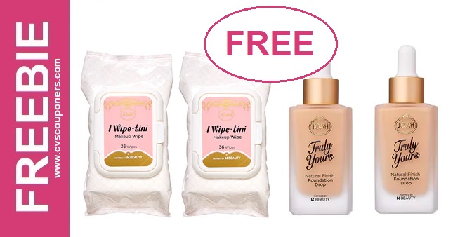 FREE JOAH Foundation or Makeup Remover at CVS 12-15-12-21