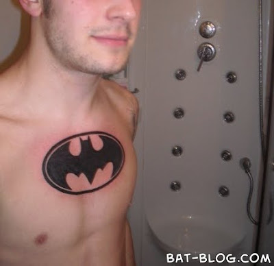 BATMAN TATTOO ART - Chest Logo Symbol ( Comic Book Style )