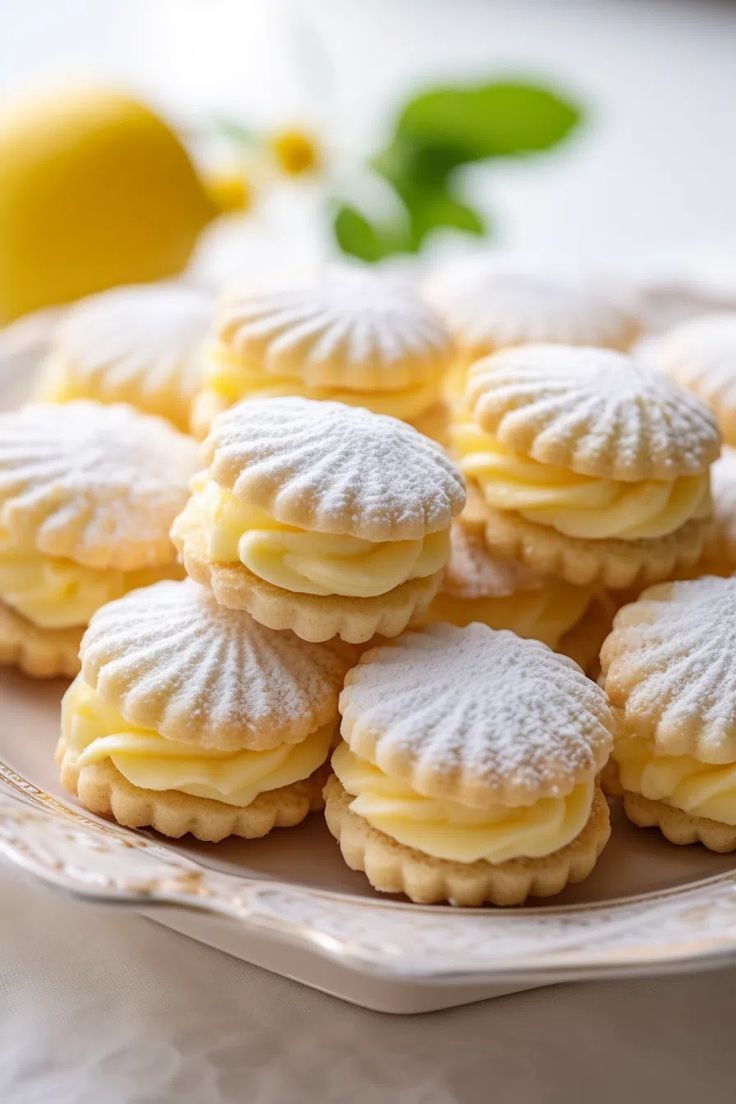Lemon Cookies with Lemon Cream Filling