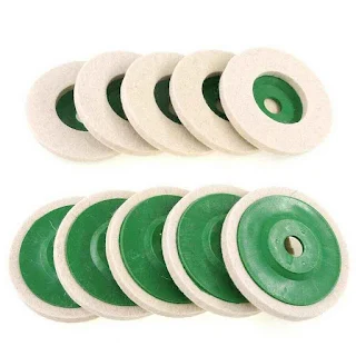 10 Pack 4in Round Wool Felt Discs Polishing Wheel Buffing Pad  For Angle Grinder Polishing Aperture 16mm Power Tool Accessories hown - store