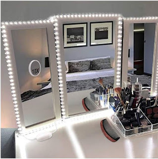 Litake Vanity Mirror Lights Kit, 13ft/4M 240 LEDs Makeup Mirror Lights for Makeup Vanity Table Set, 6000K Daylight White with Dimmer and Power Supply, Mirror not Included.