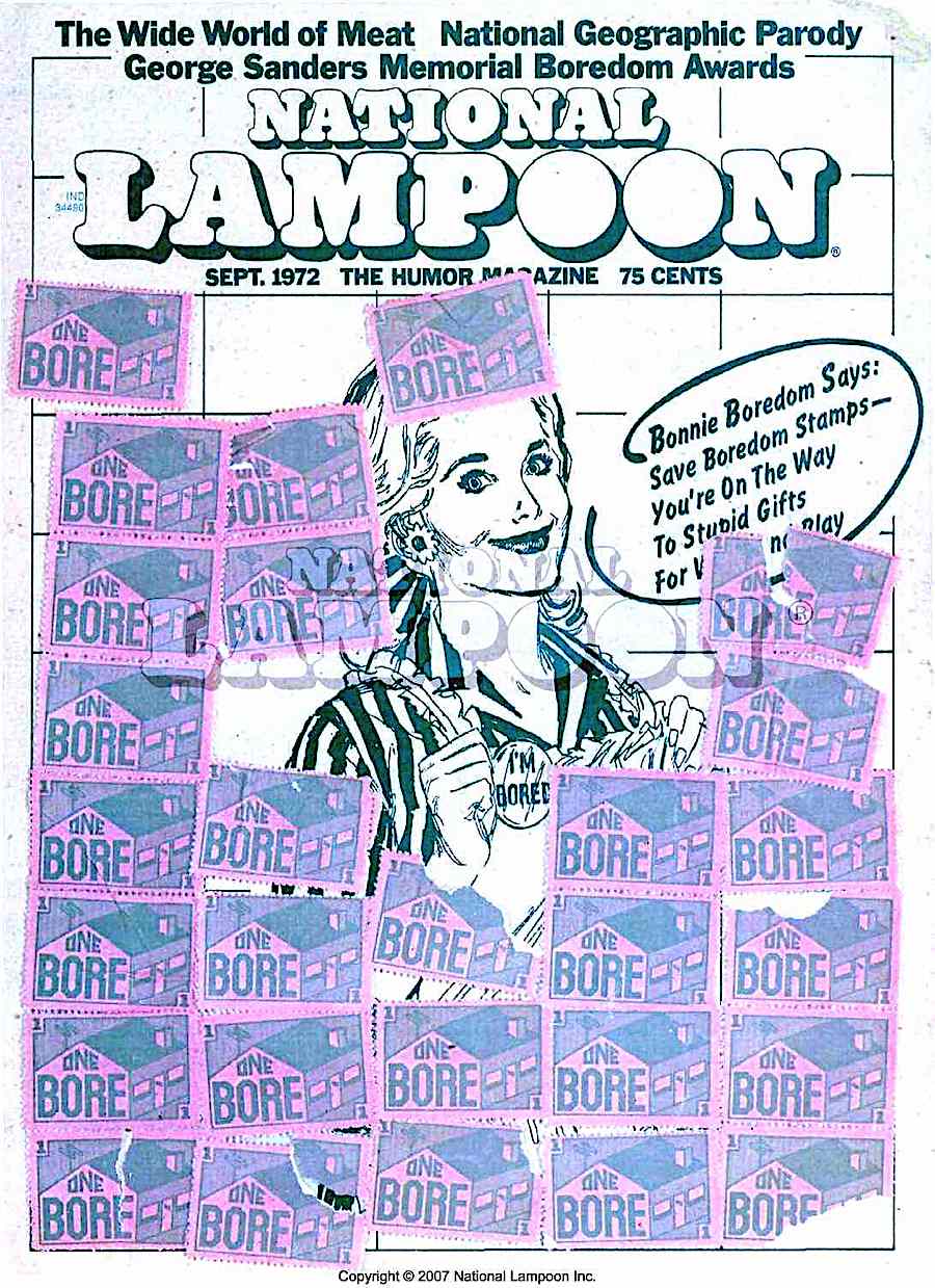 National Lampoon Magazine September 1972, Bonnie Boredom