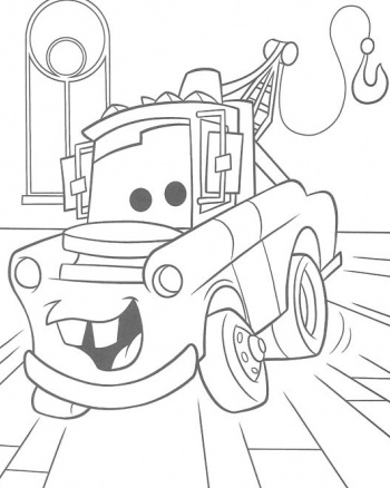 6 Free Printable Disney Cars Tow Mater Coloring Pages