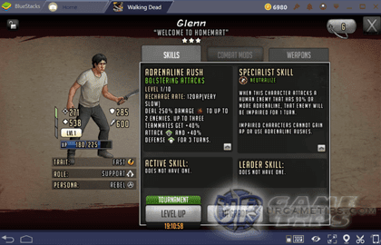 The Walking Dead: Road to Survival Leveling Up