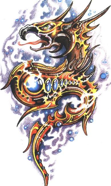 tribal dragon tattoos arm. makeup Tribal Dragon Tattoo