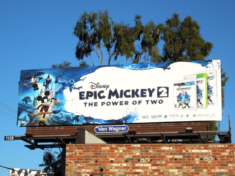 Disney Epic Mickey 2 video game billboard