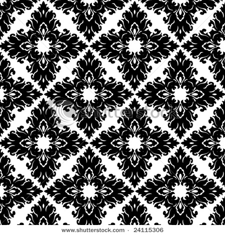 Black  White Wallpapers on Stock Vector   Black And White Vintage Victorian Wallpaper