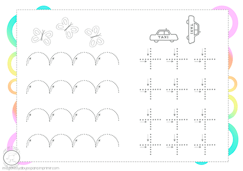 Ejercicios de grafomotricidad para niños de 3 años | Imagenes y dibujos para imprimir