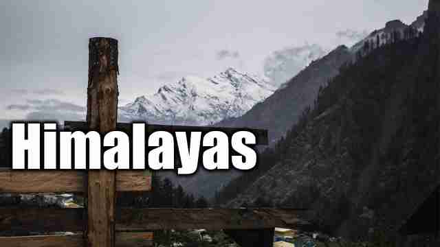 Image of himalaya used for essay on Himalayas.