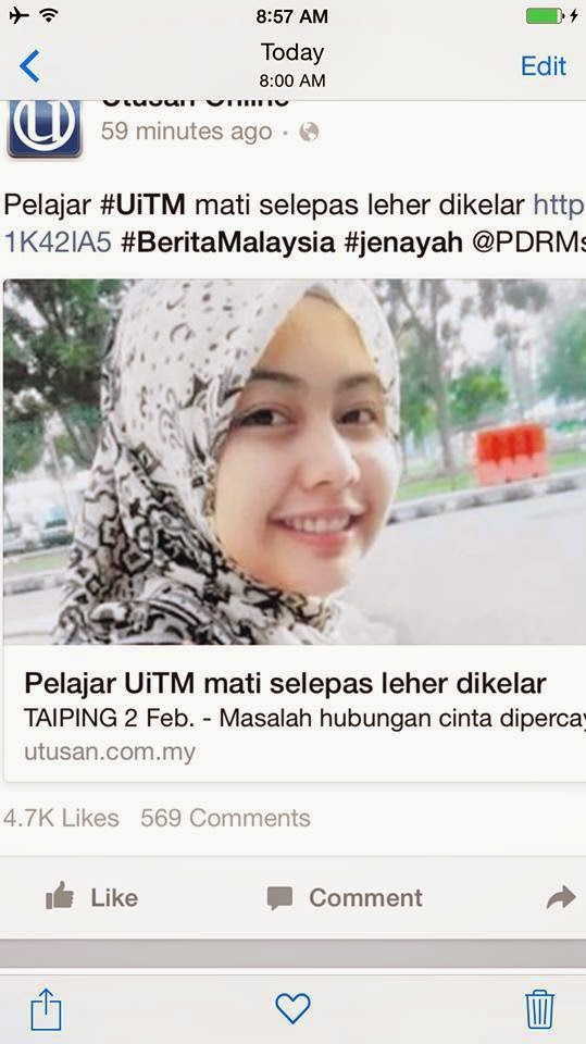 TERKINIWajah Sebenar Suspek Yang Kelar Pelajar UiTM 