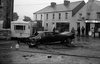 View from McNean house after bomb explosion, 1974