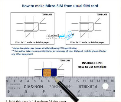 طريقة بسيطة ورائعة جداً لتحويل شريحة الـ SIM إلى Micro SIM