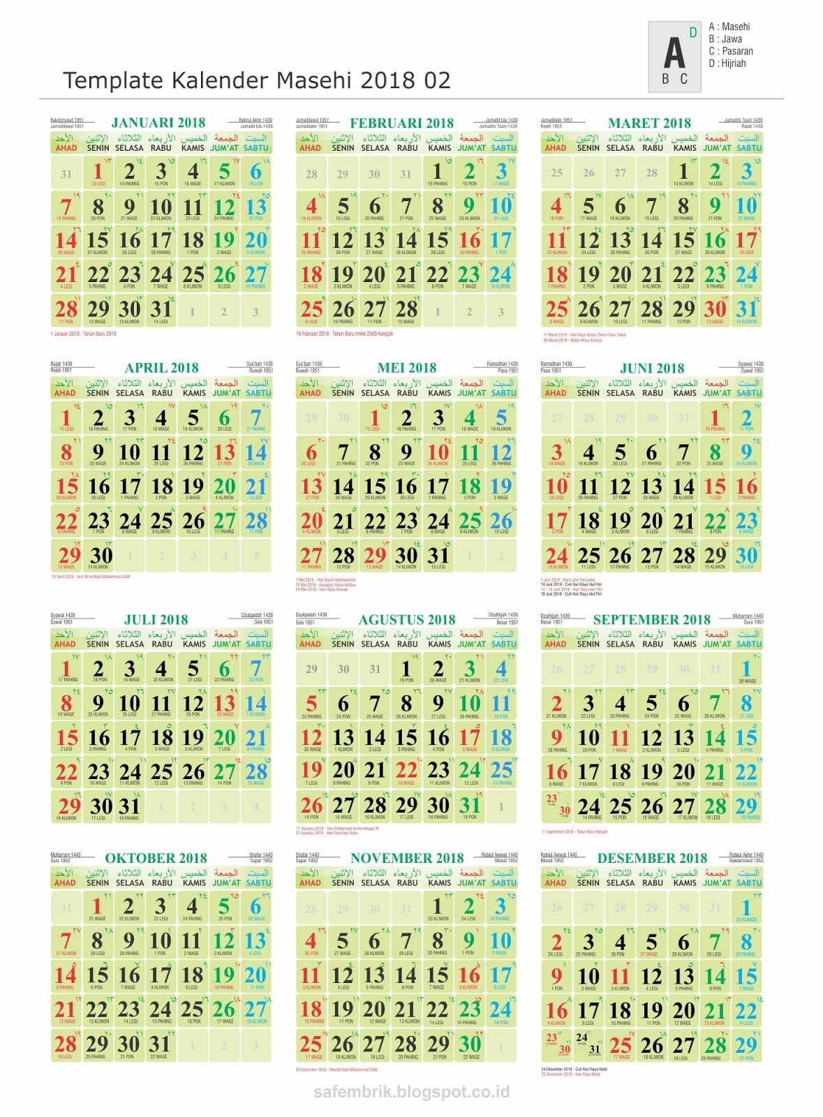 Free Download Template Kalender  2021 Lengkap  Jawa  dan 