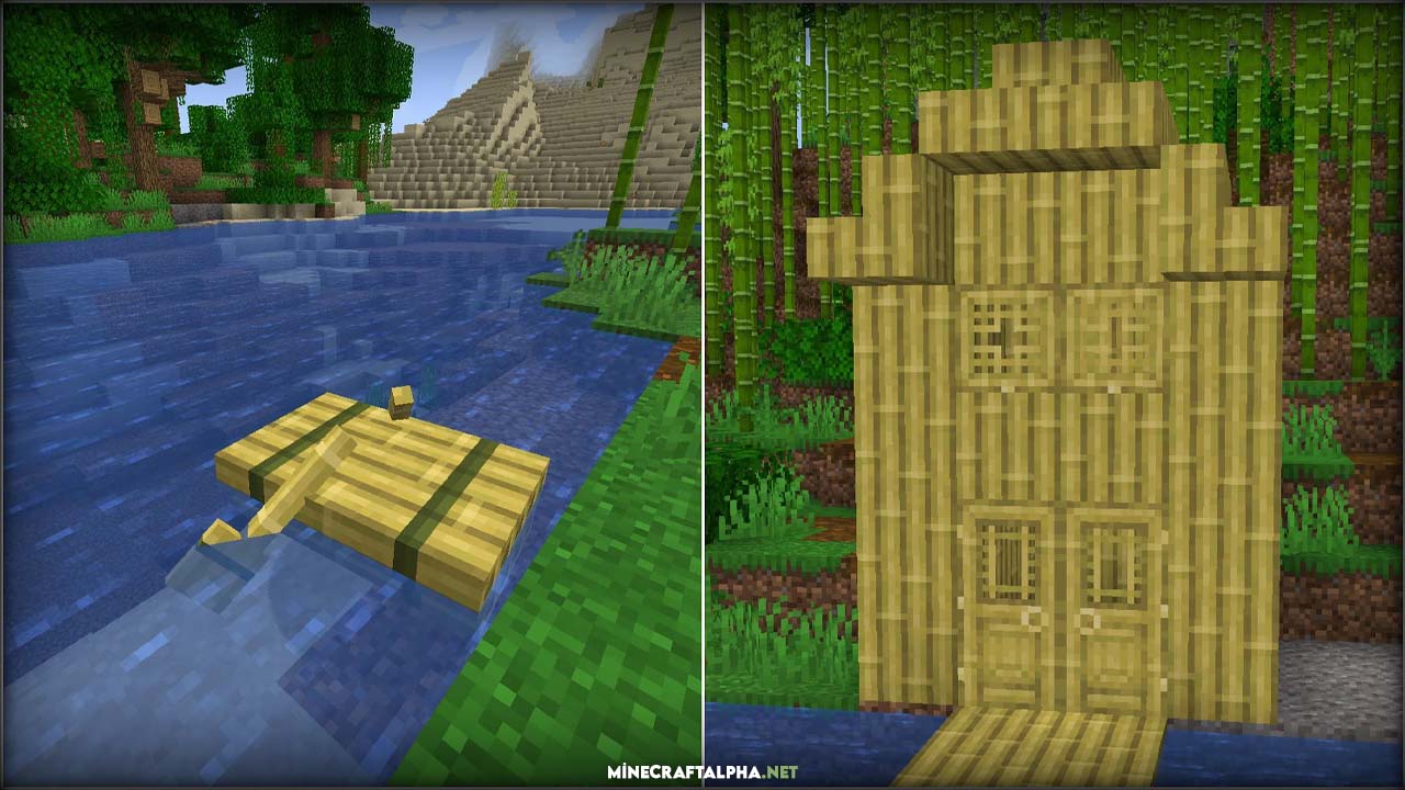 Use of bamboo in version 1.20 of Minecraft