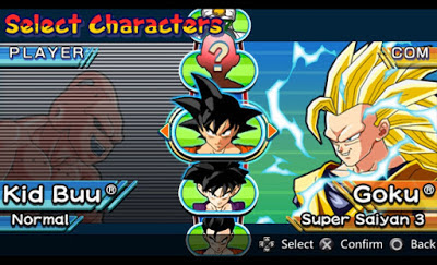 Dragon Ball Z - Shin Budokai for PSP Ios Full characters Free Download