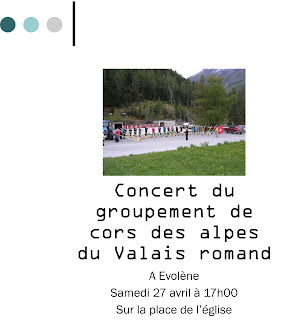 Concert de cors des Alpes à Evolène - 27 avril 2013