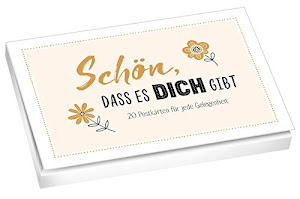 Schön, dass es dich gibt - Postkartenbuch: 20 Postkarten für jede Gelegenheit - Geburtstag, Muttertag, Segnung oder Taufe, Konfirmation oder einfach so