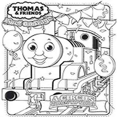 Coloring Pages on Train Celebration With Coloring Thomas Party Print Out Sheets