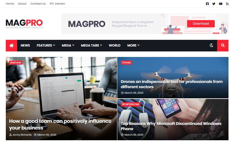MagPro Blogger Template