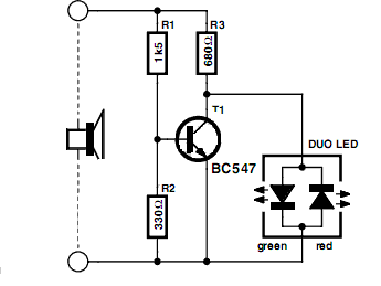 Simple Audio Power Meter Circuit diagram