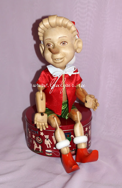 Деревянная шарнирная кукла - Буратино, Деревянный мальчик, Сказочный персонаж, Деревянная кукла, Буратино из дерева, Подарок на любой случай