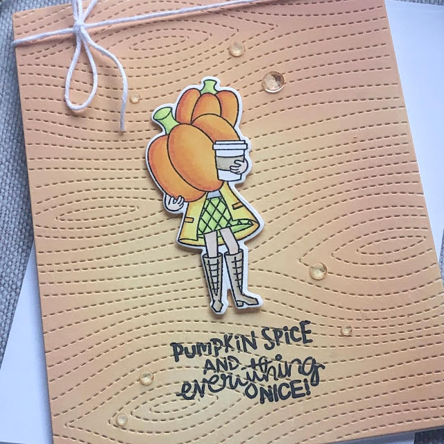 Pumpkin Spice and Everything Nice Card by October Guest Designer Noga Shefer | Pumpkin Latte Stamp Set by Newton's Nook Designs #newtonsnook #handmade