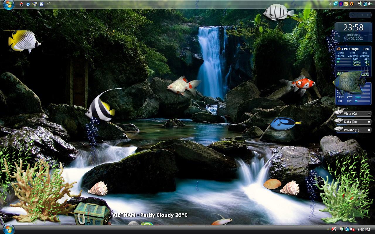 Dream Aquarium screen saver Win7 x64 Punya Pribadi