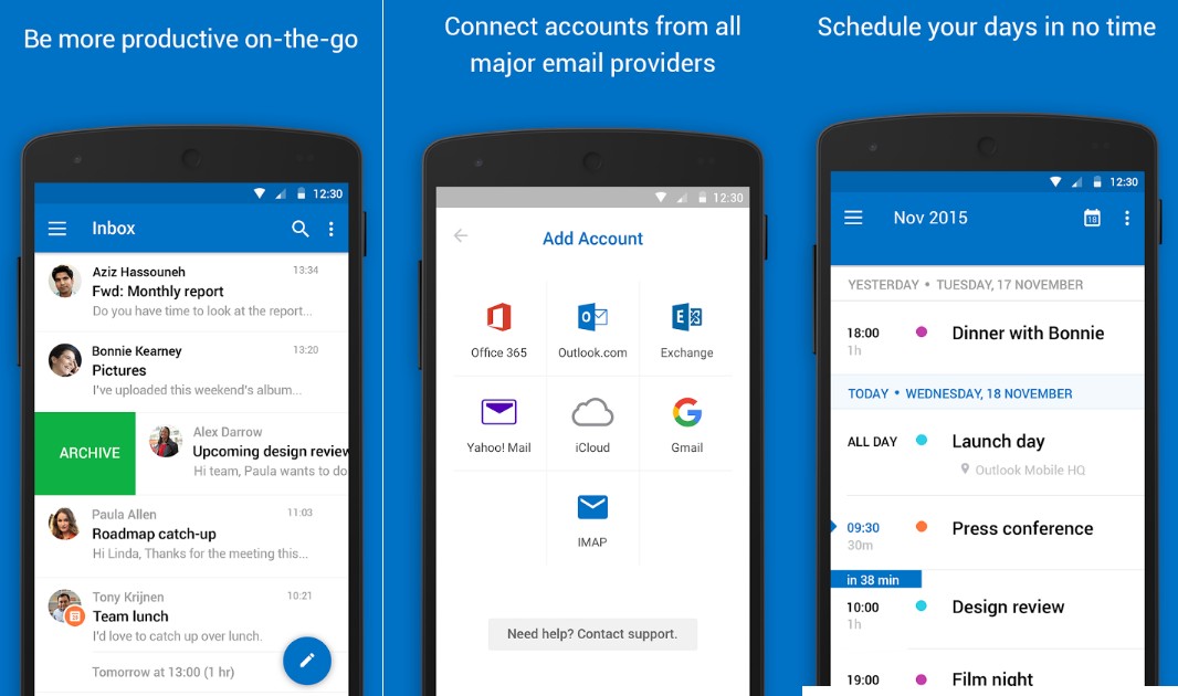 Microsoft Outlook App - Screenshots