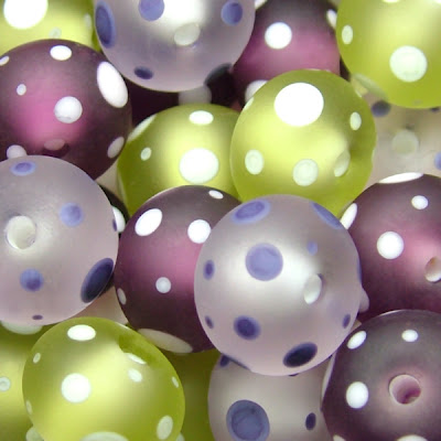 Etched Lampwork Glass Beads