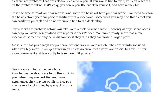 Auto Mechanic - How To Learn How To Fix Cars