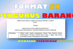 Format SK Pengurus Barang Tahun 2017