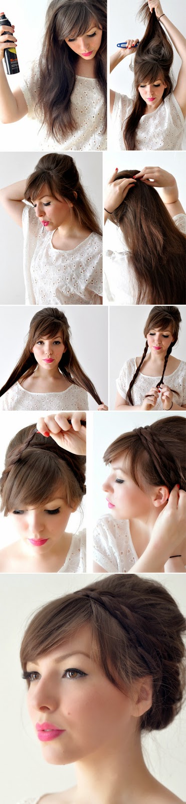 Cara Menata Rambut Panjang Ala Braided Updo (LAGI)