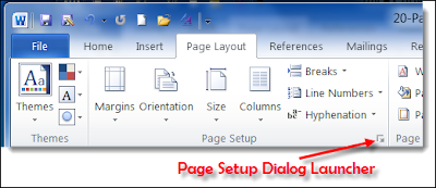 Page Layout Tab of Ribbon in MS Word 2010