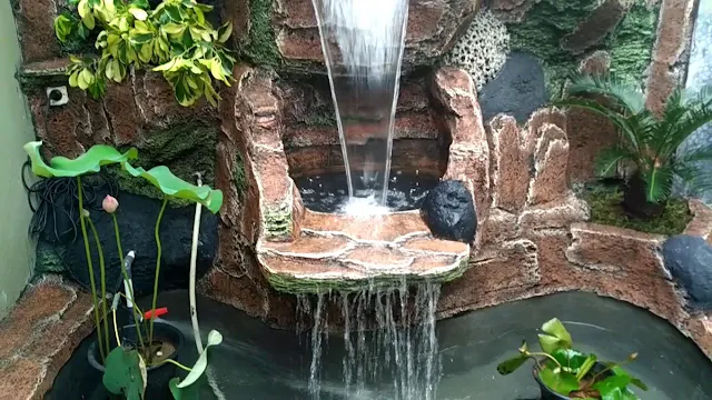 Air Terjun Mungil Desain dari Semen